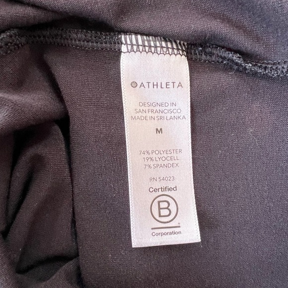 Athleta Essence Flow Top in Black, Boat Neck Long Sleeve Lightweight, M - Picture 6 of 8
